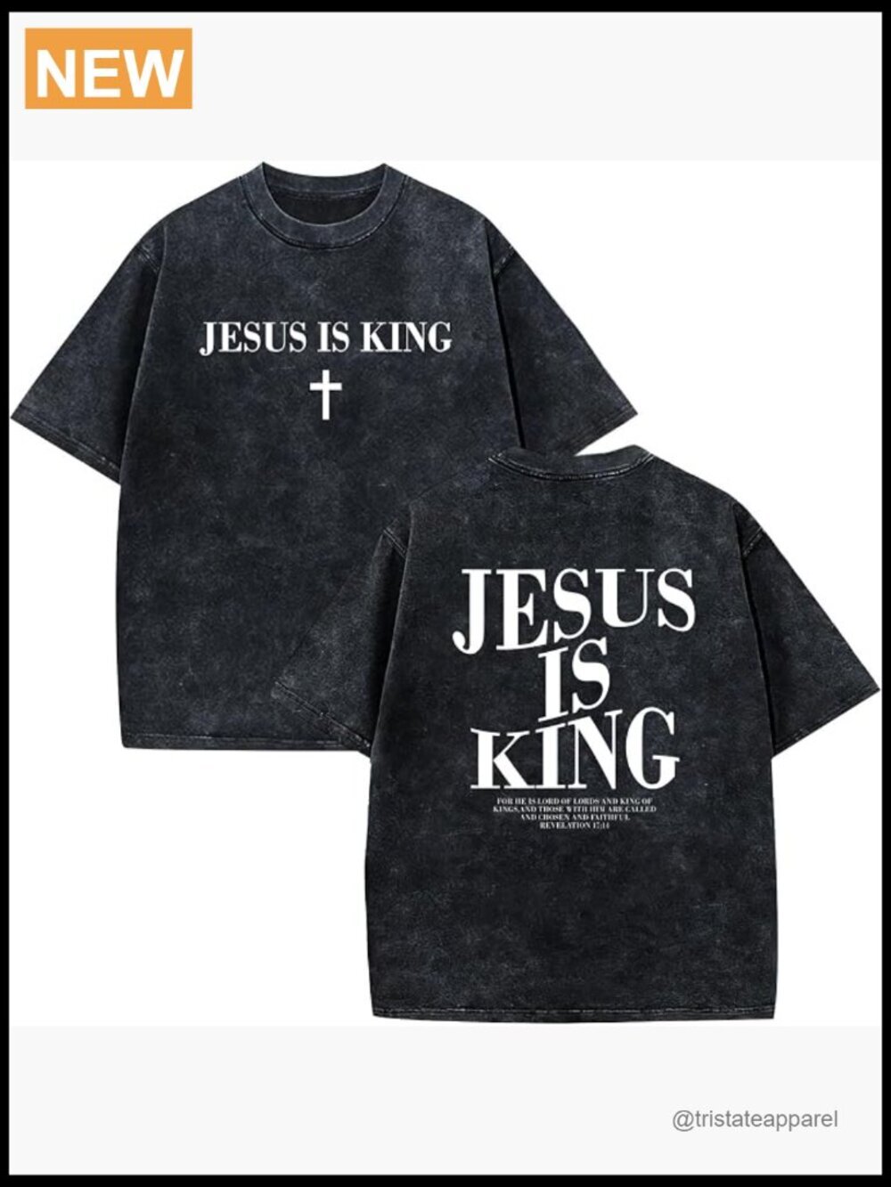 Oversized Jesus King T-Shirt Acid Wash Vintage Religious Tee